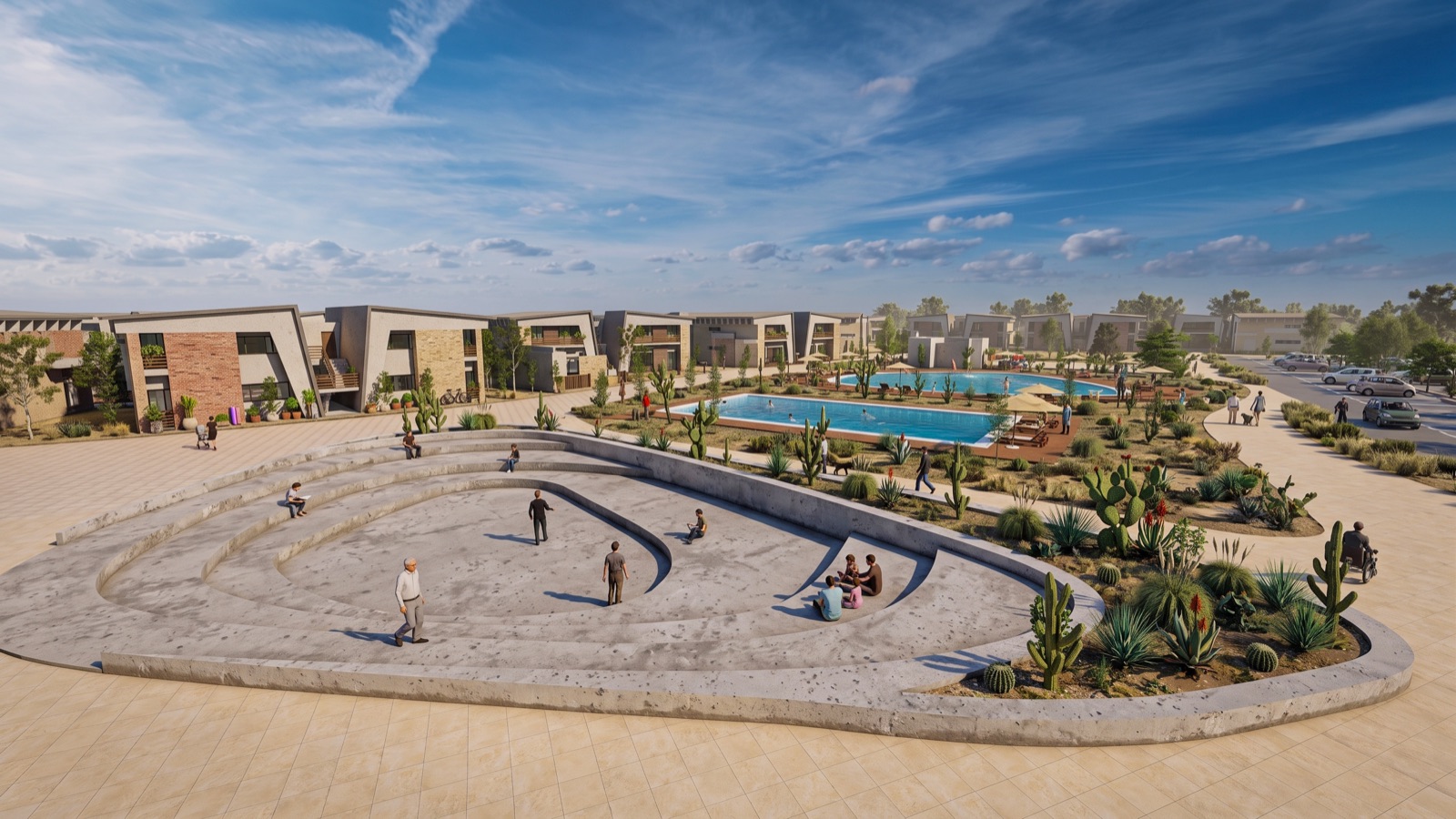 Mohammed VI Foundation vacation center in Al Haouzia, structural works